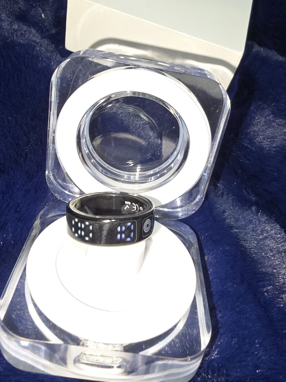 Size 10 Black Smart LED Health Tracker Ring